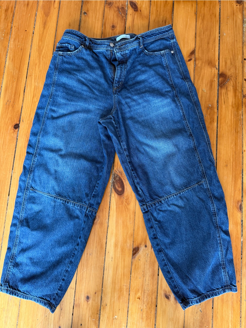LOFT Barrel Fit Women’s Denim Jeans in Blue